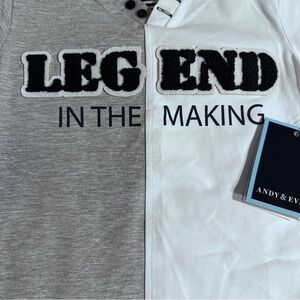Andy & Evan Legend in the Making Color Block Shirt Top‎ Size 2T